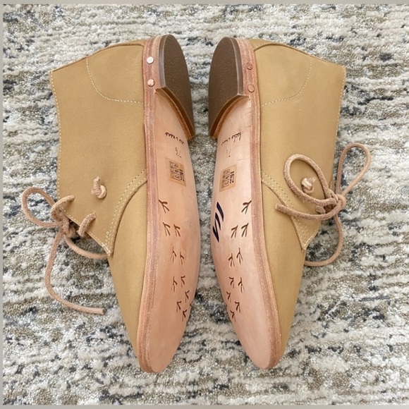 Anthropologie BEEK Leather Bunting Boots Size 7.5 Lace up‎ Booties Nubuck - Picture 4 of 8